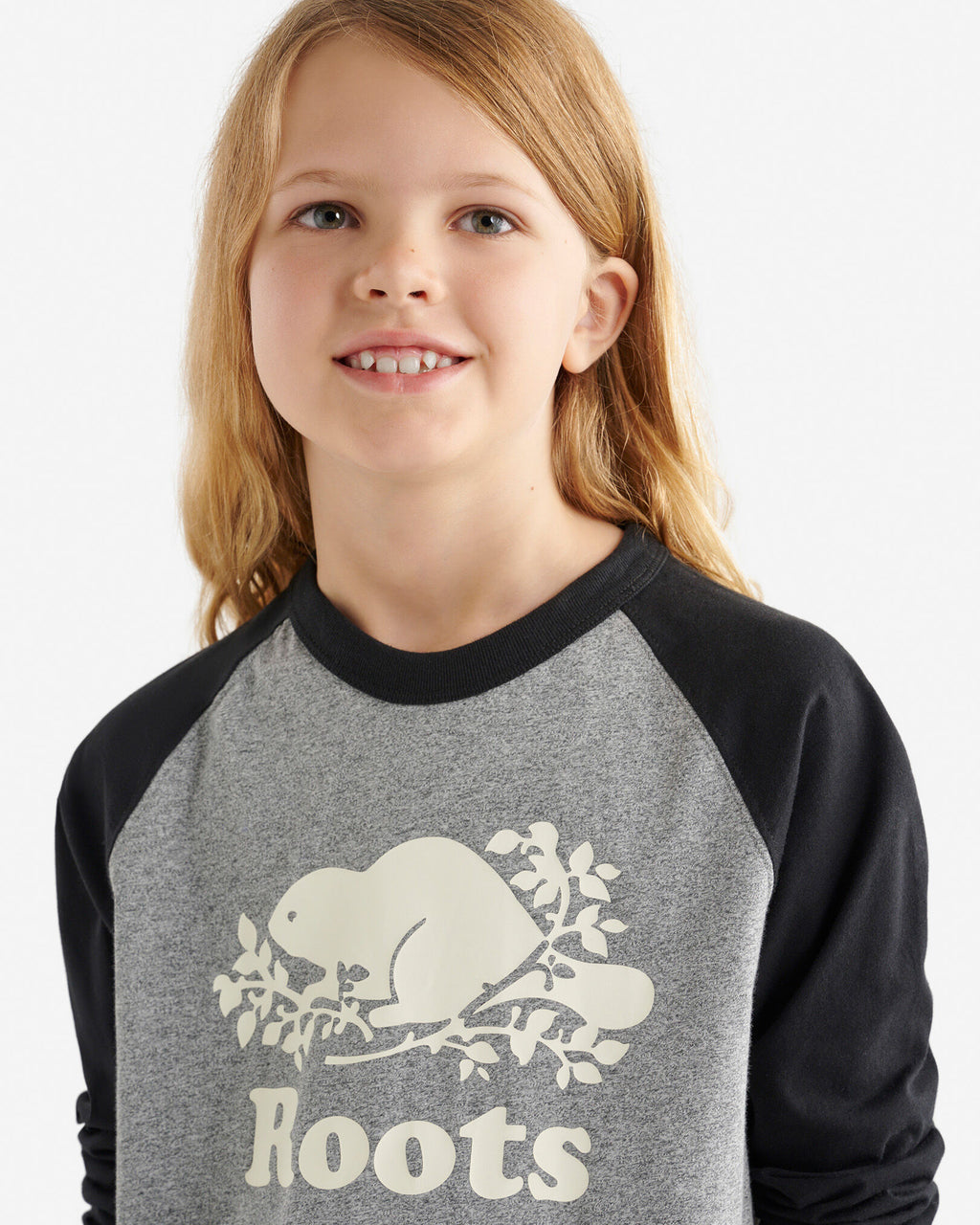 Kids Organic Cooper Baseball T-Shirt / BLACK