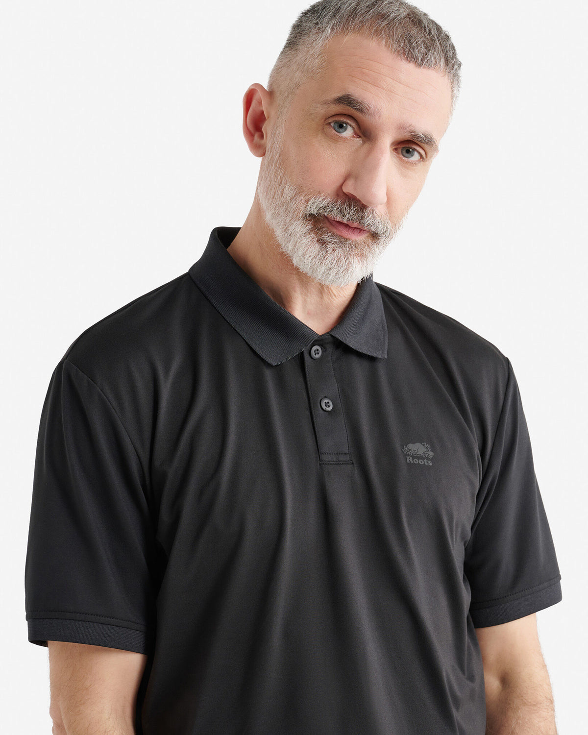 Renew Knit Polo / BLACK