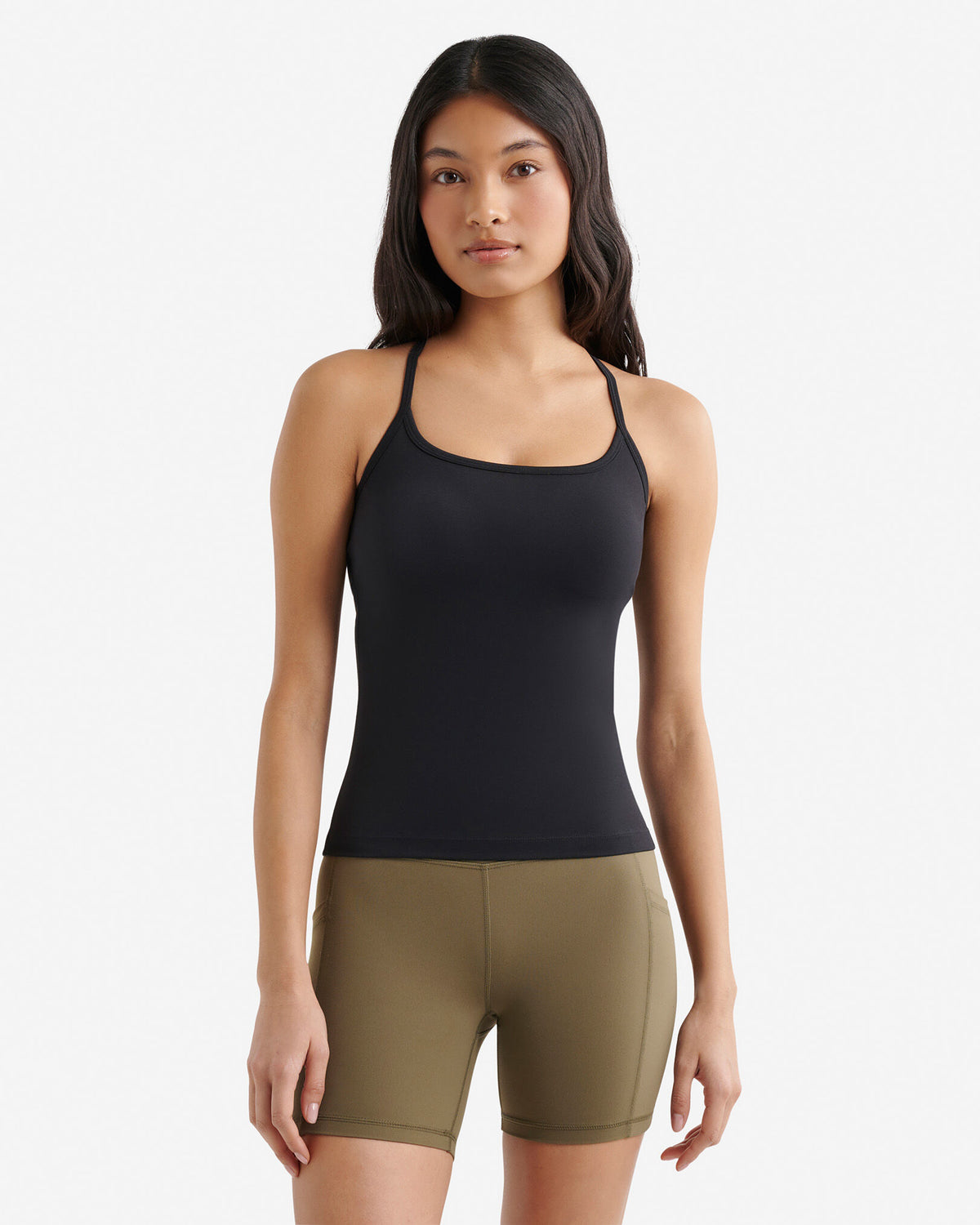 Restore Stretch Cami Tank / BLACK