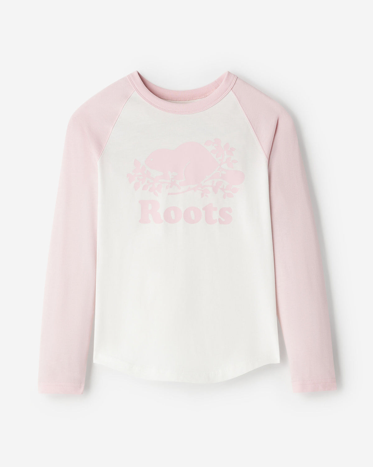 Kids Cooper Baseball Long Sleeve T-Shirt / BABY PINK