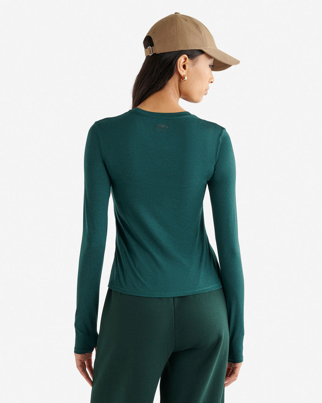 Renew Knit Fitted Long Sleeve Top / VARSITY GREEN MIX