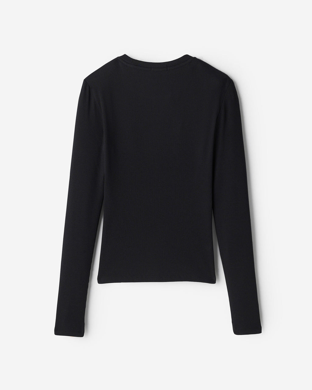 Roam Rib Fitted Long Sleeve Top / BLACK