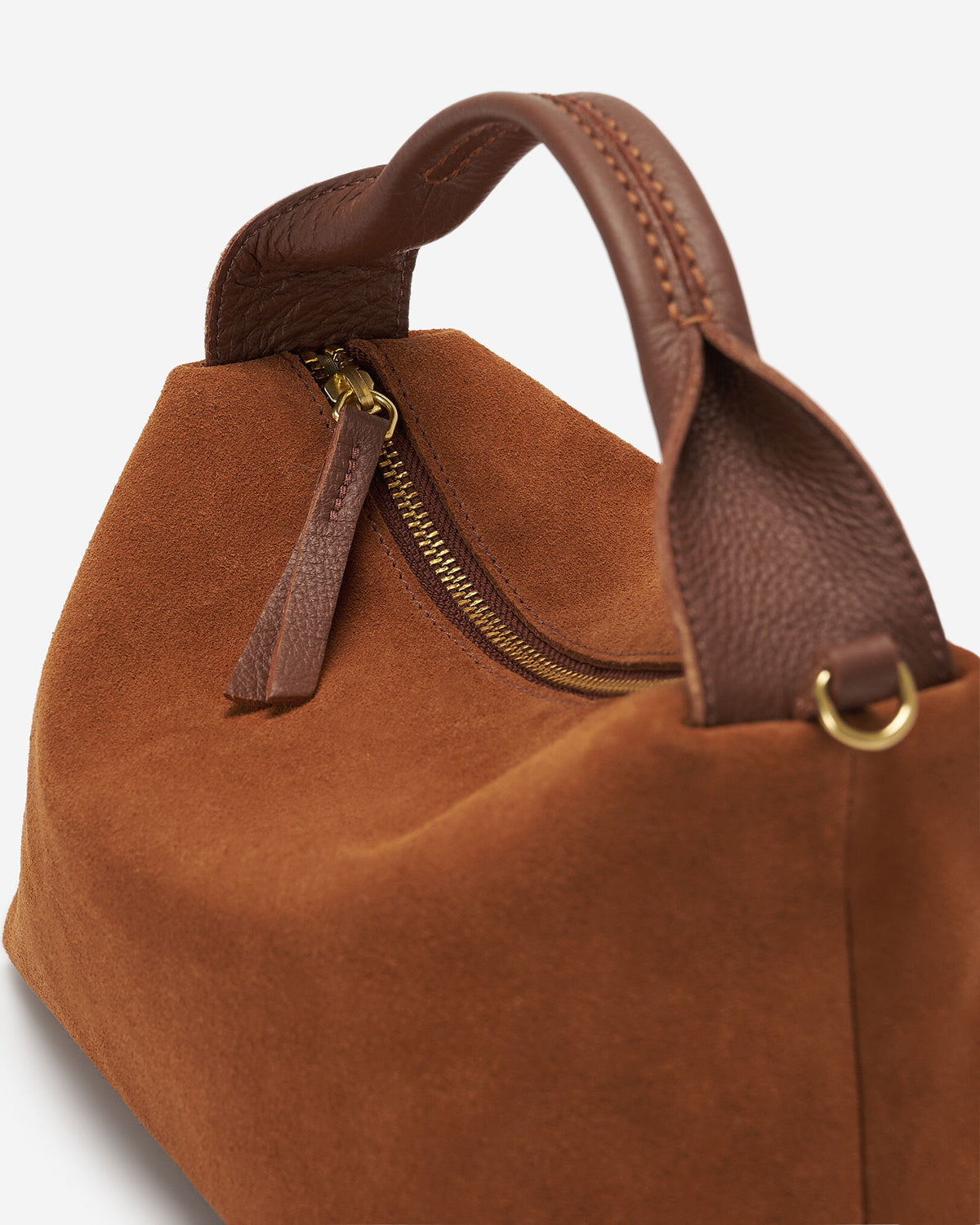 Riley Crossbody Suede / COGNAC