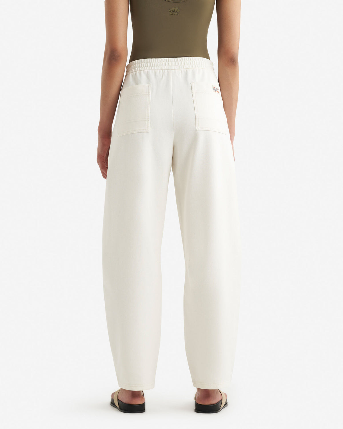 Welland Knit Twill Barrel Pant / EGRET