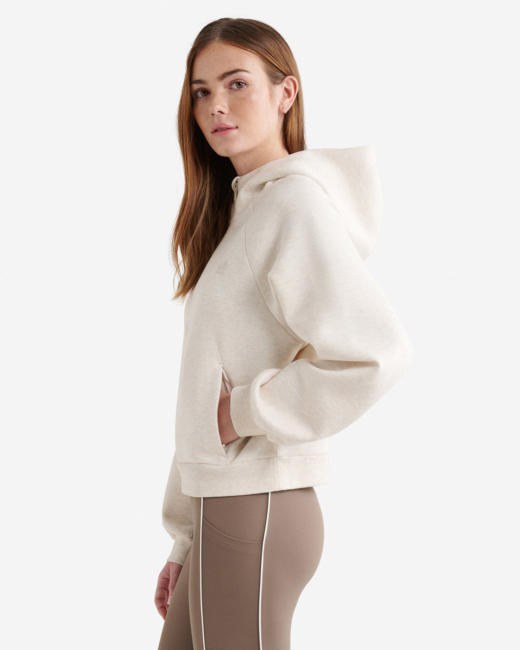 Roam Quarter Zip Hoodie / OATMEAL MIX