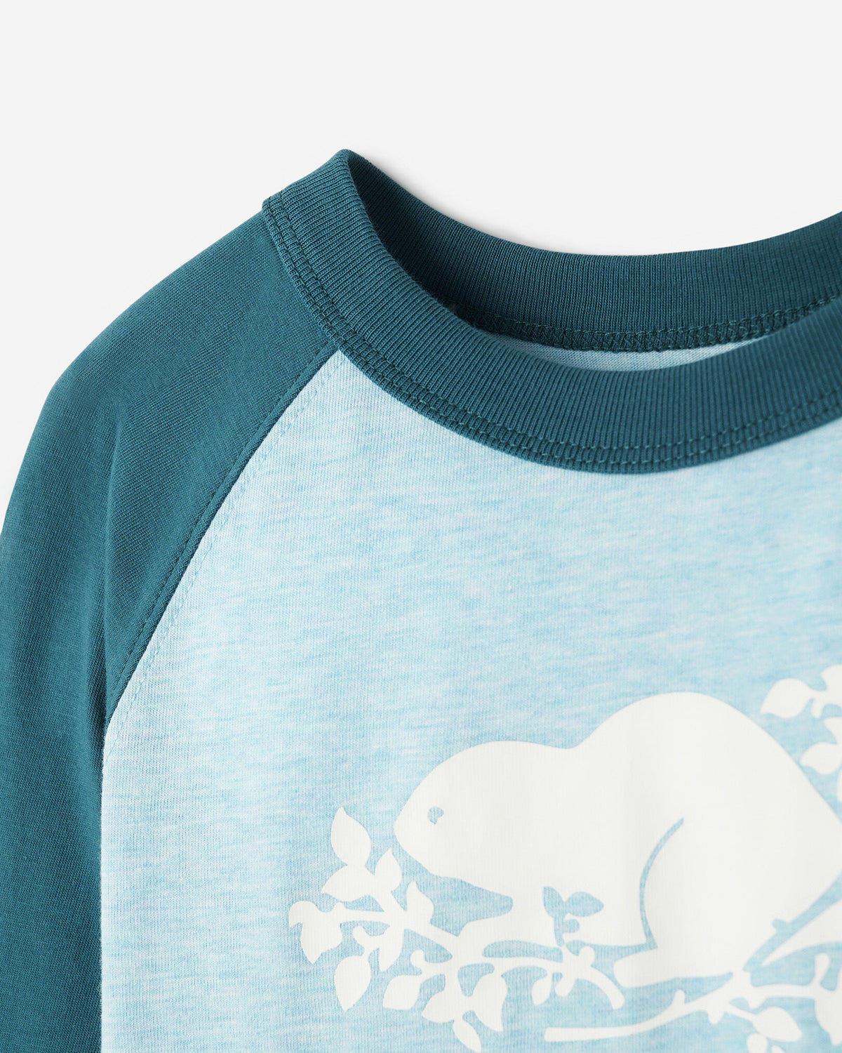 Toddler Cooper Baseball Long Sleeve T-Shirt / OCEAN TEAL