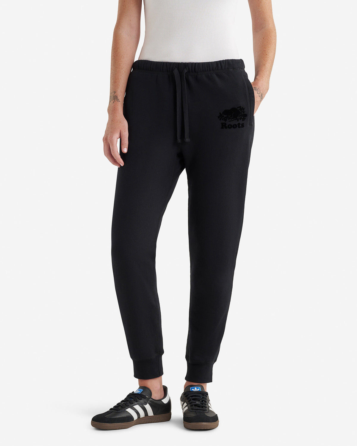 Organic Original Slim Cuff Sweatpant Short (26 Inch Inseam) / BLACK