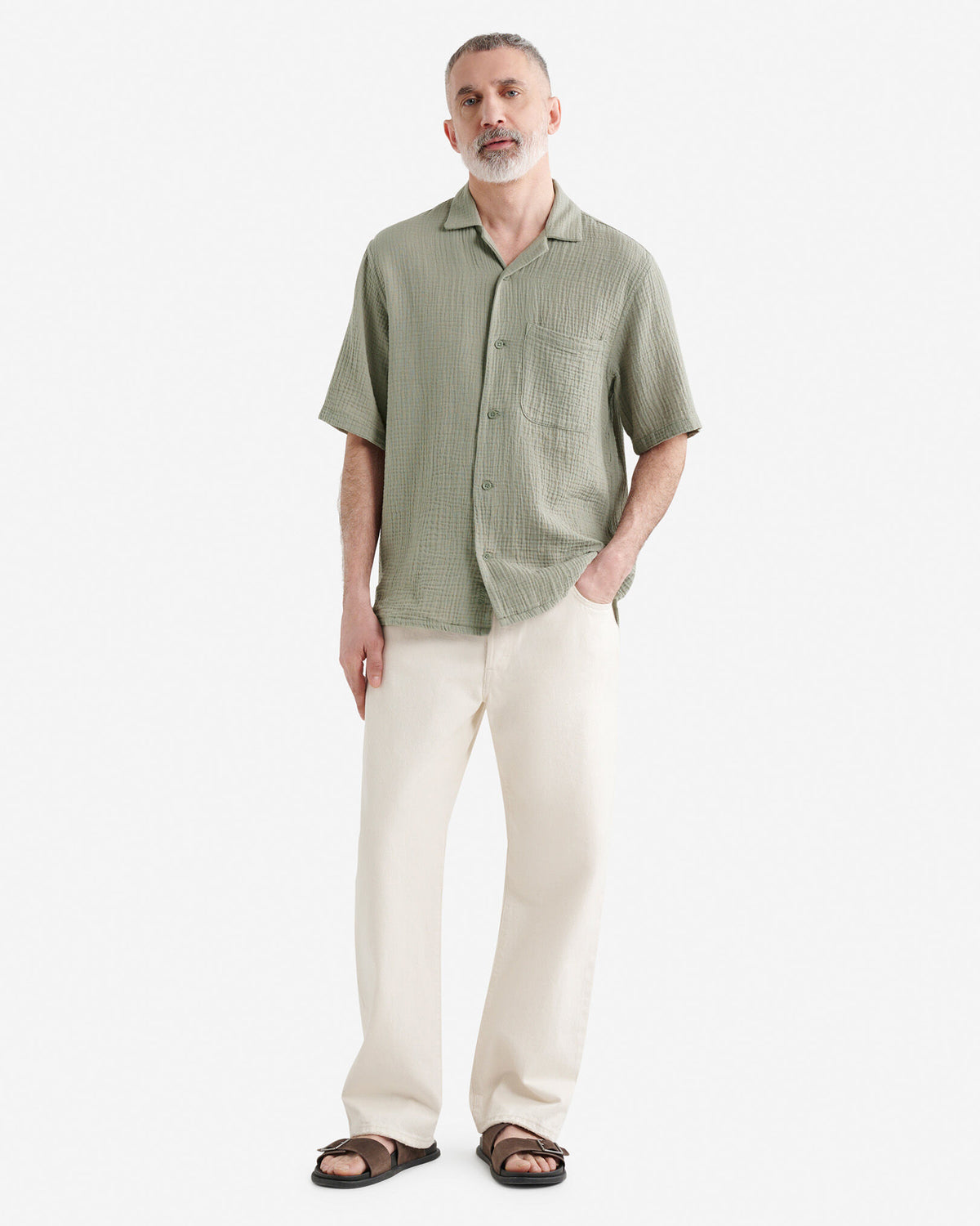 Isla Camp Shirt / SHADOW GREEN