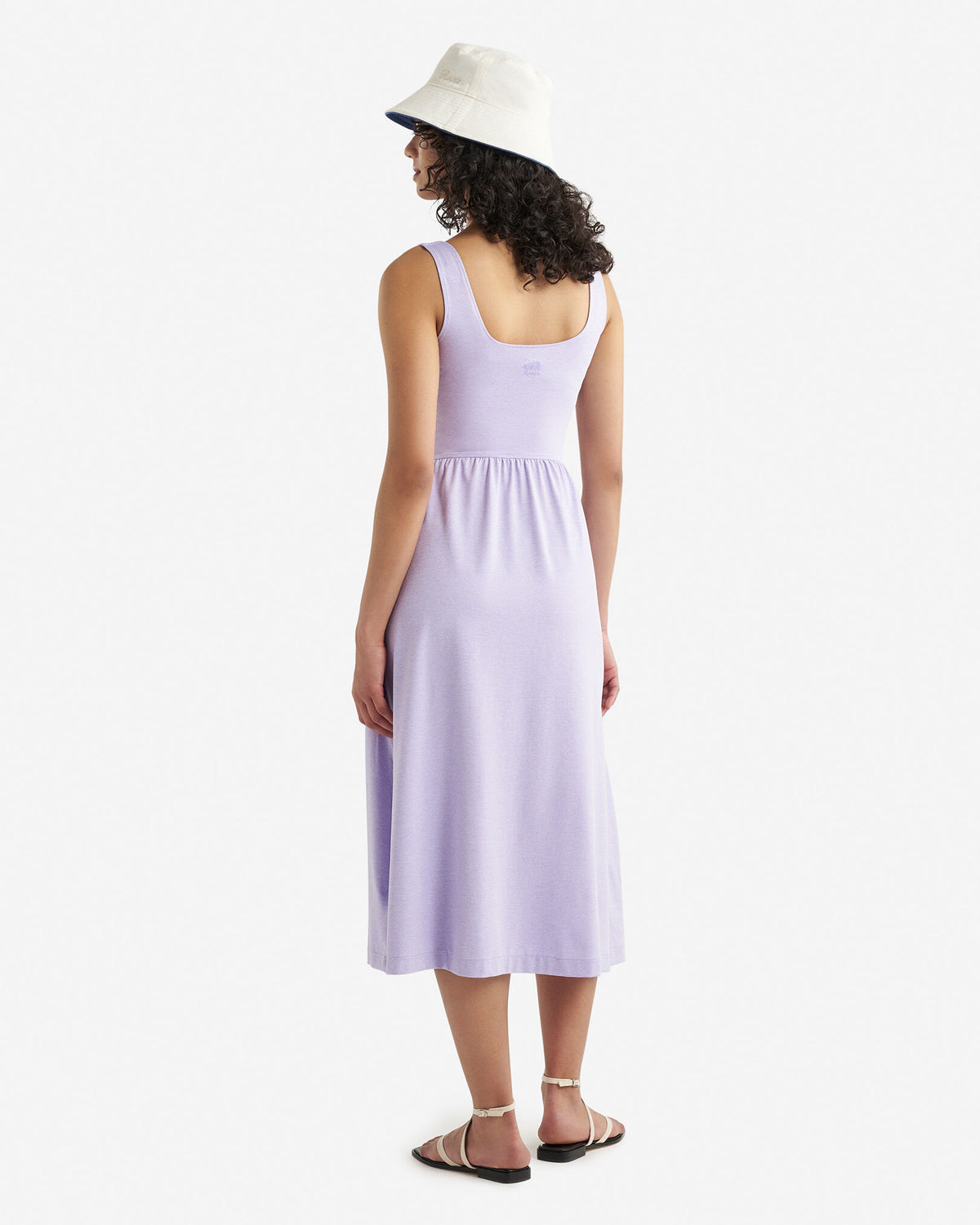 Renew Knit Square Neck Dress / LAVENDER MIX