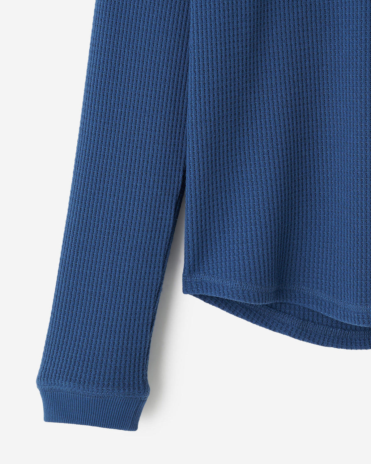 Waffle Long Sleeve Top / DARK DENIM