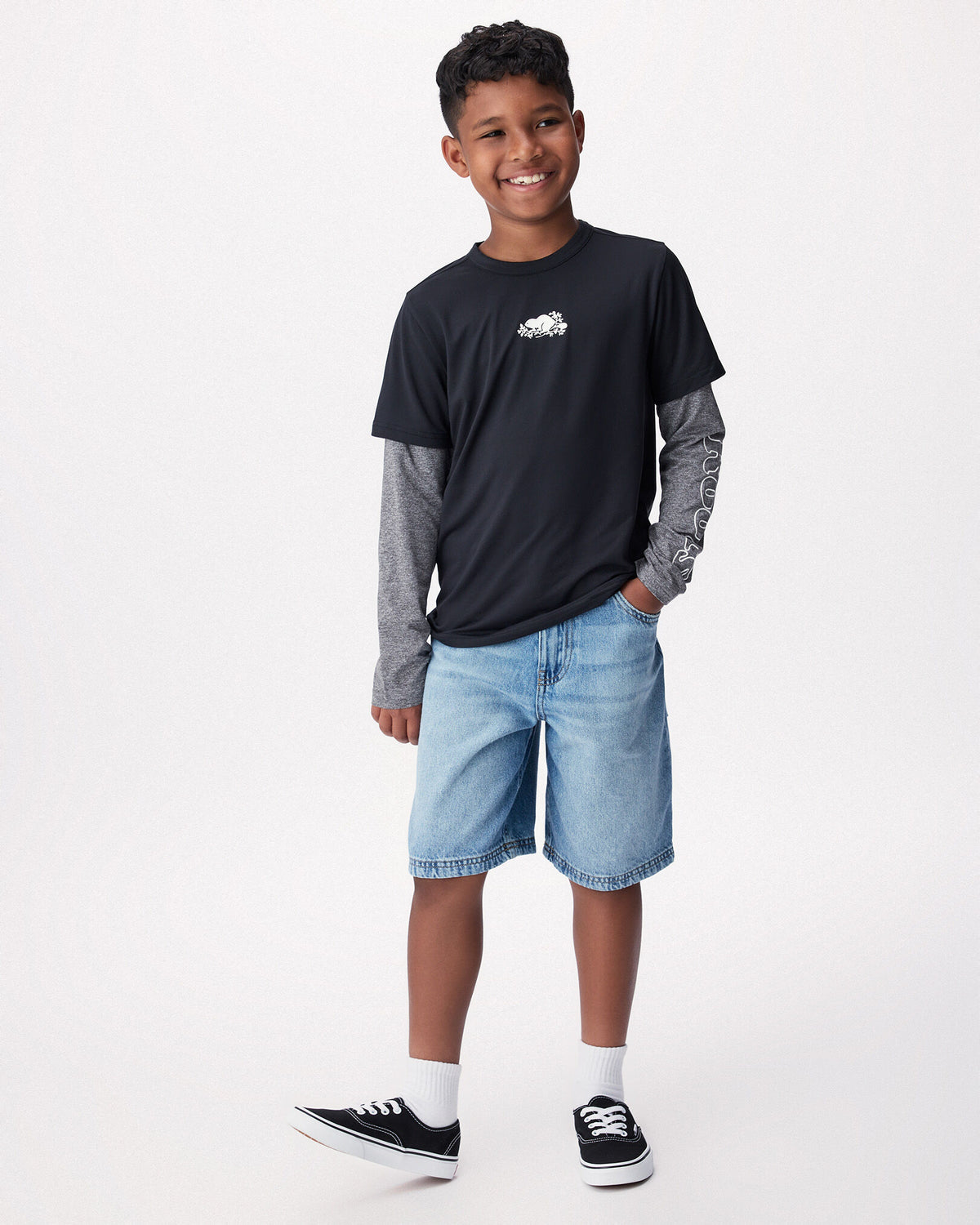 Kids Renew Cooper Long Sleeve T-Shirt / BLACK