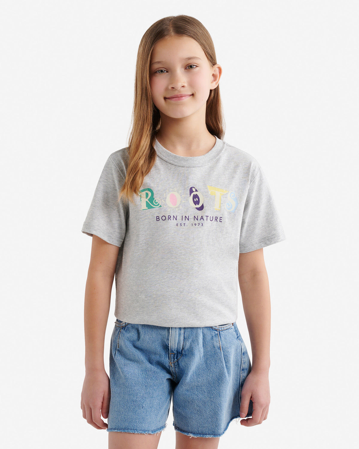 Kids Retro Classic T-Shirt / HEATHER GREY