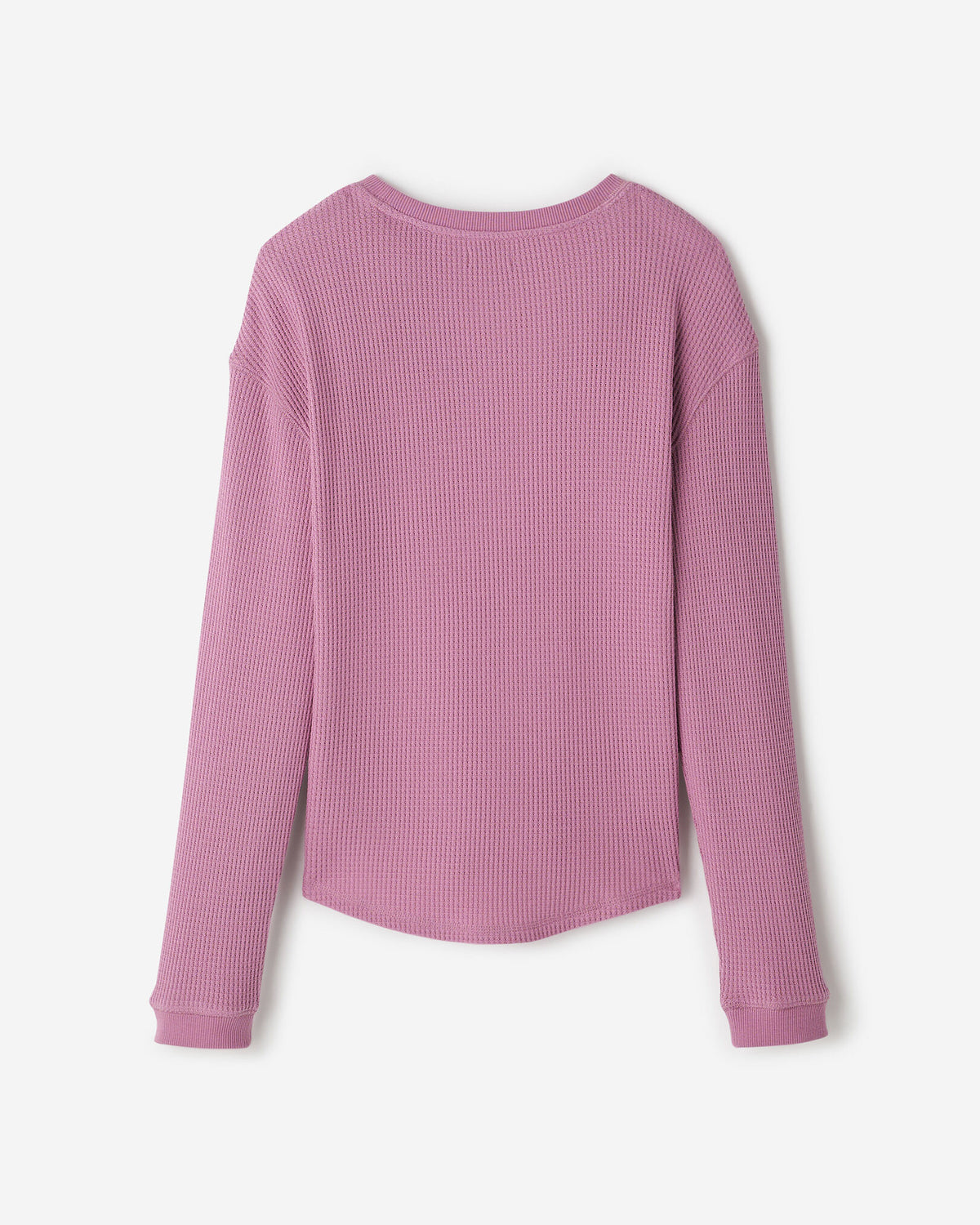 Waffle Long Sleeve Top / DUSKY PLUM