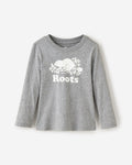 Toddler Organic Original Cooper Beaver Long Sleeve T-Shirt / SALT & PEPPER