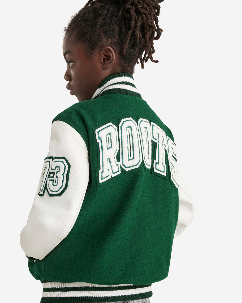 Kids Vintage Varsity Jacket 2.0 / PARK GREEN