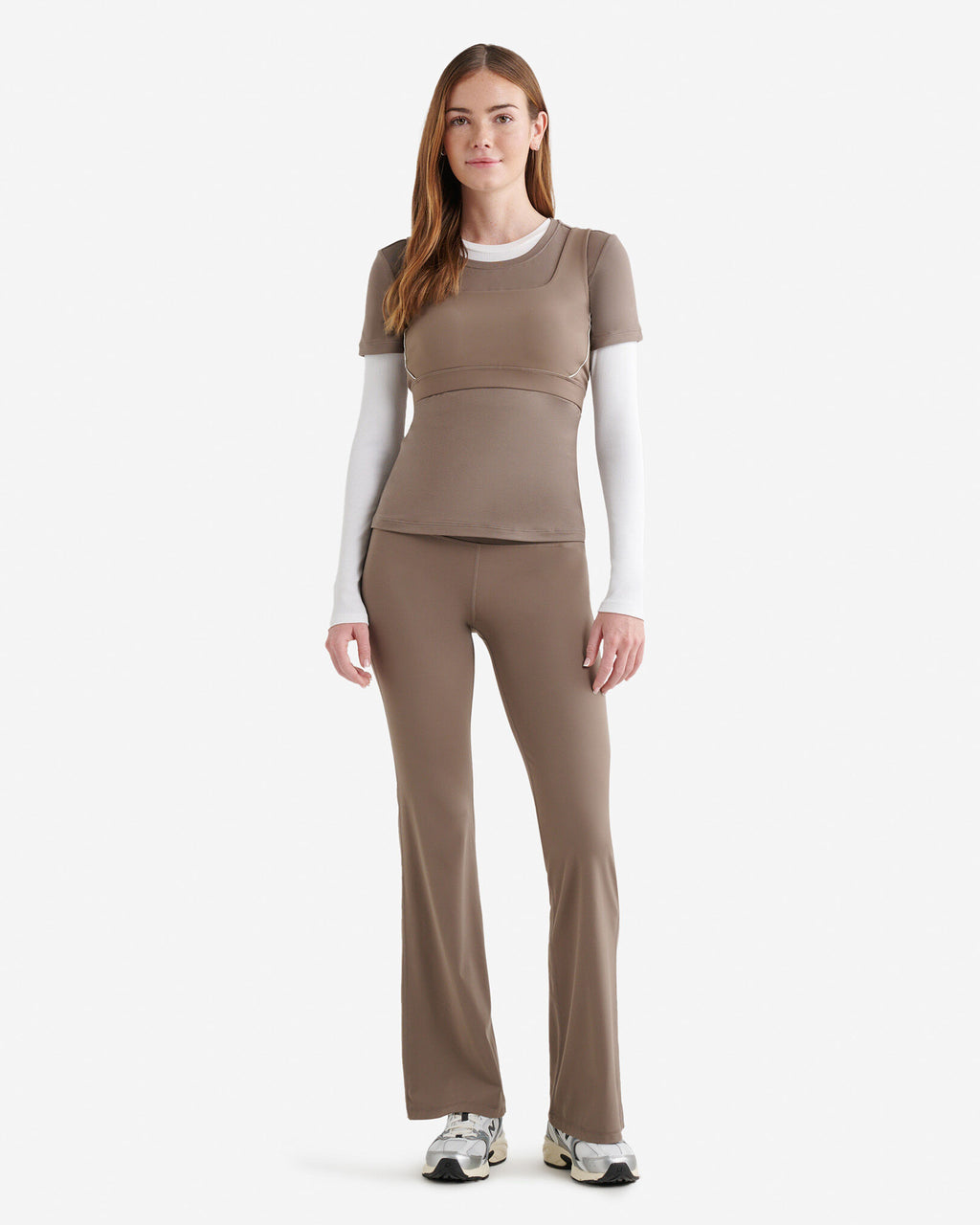 Restore Stretch Flare Legging / FALCON BROWN