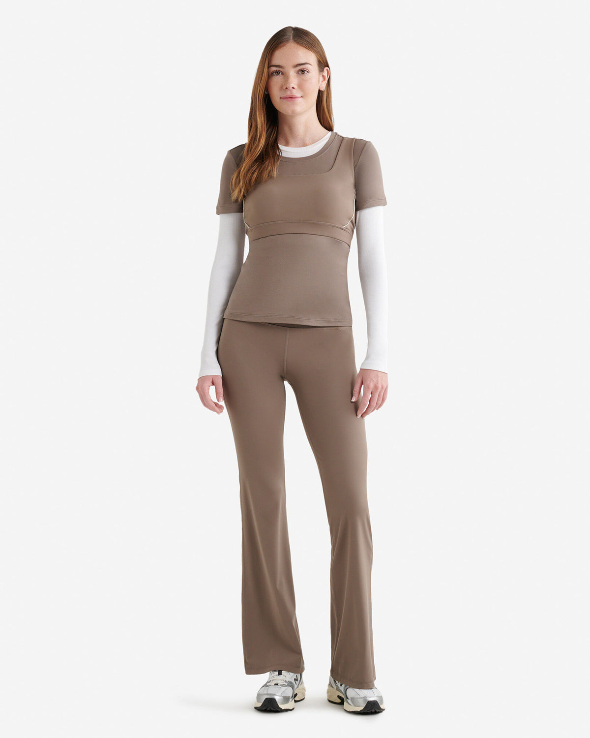 Restore Stretch Flare Legging / FALCON BROWN