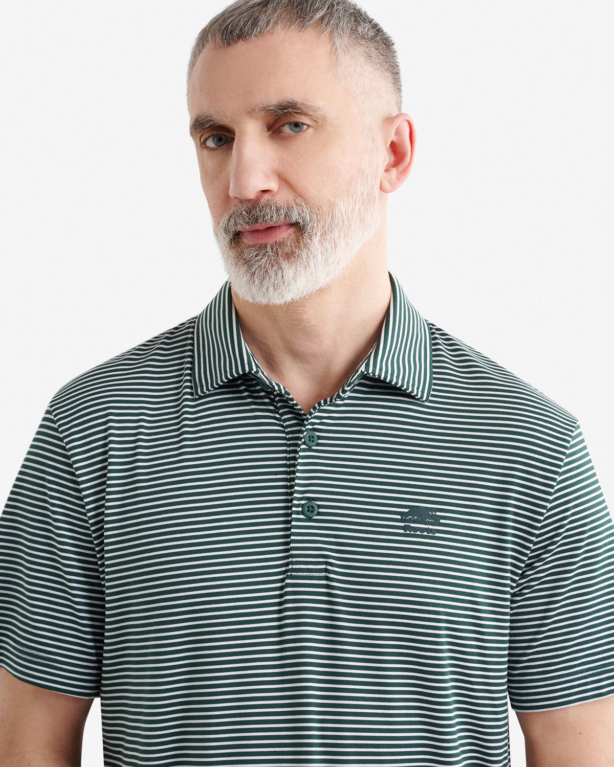 Renew Knit Striped Polo / VARSITY GREEN STRIPE