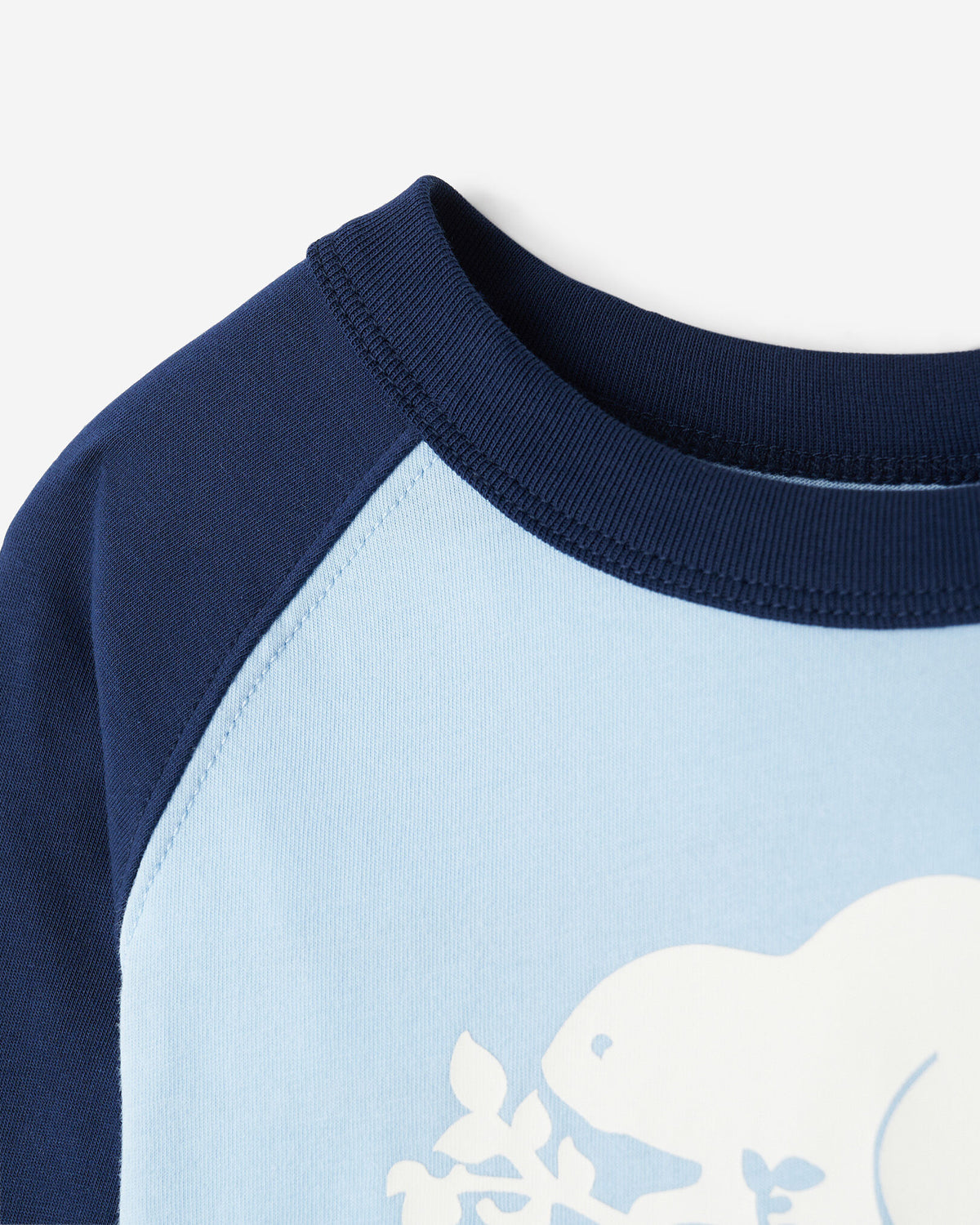 Toddler Cooper Baseball Long Sleeve T-Shirt / TRUE NAVY