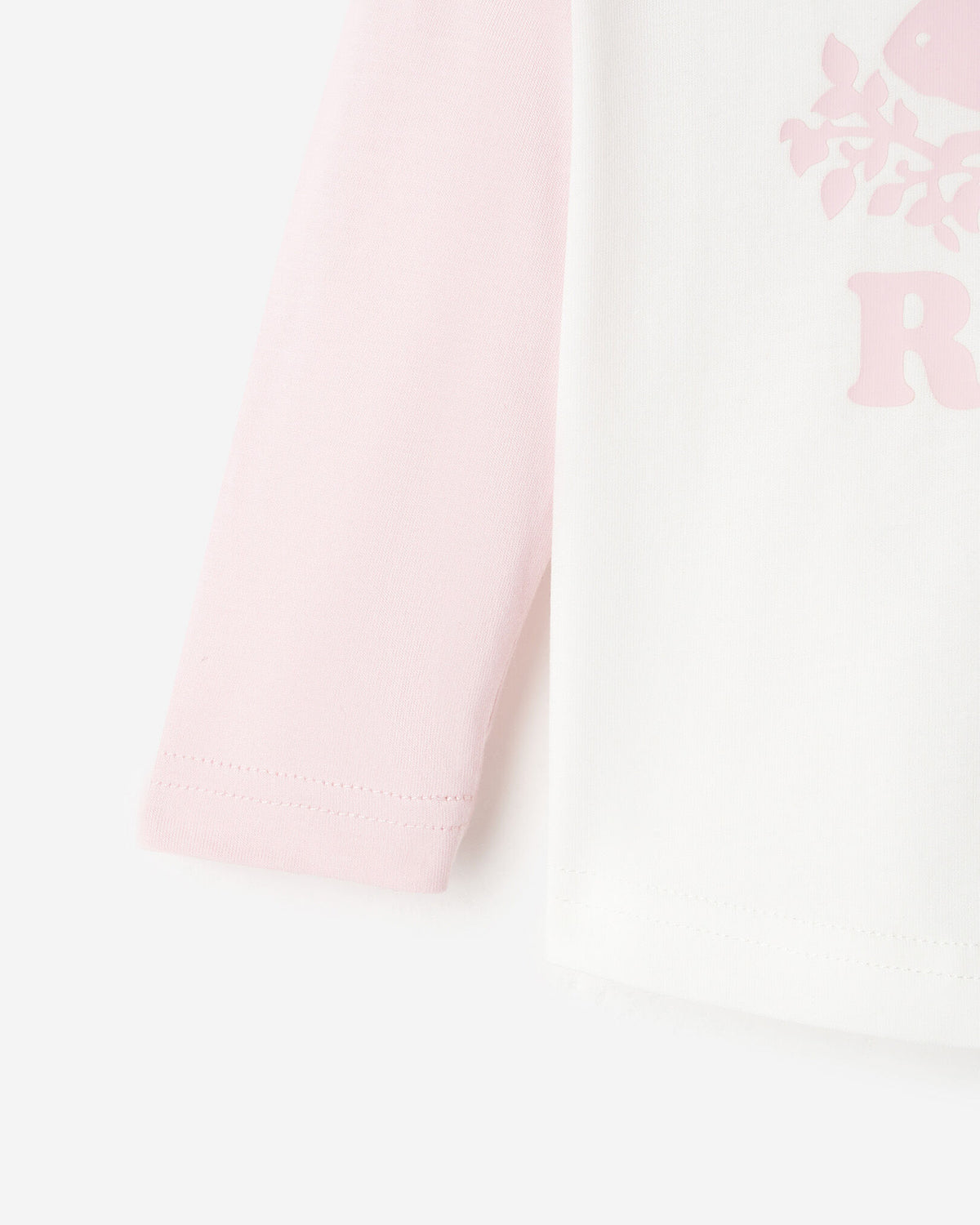 Baby Cooper Baseball Long Sleeve T-Shirt / BABY PINK