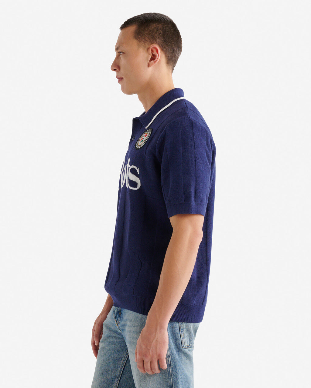 Summer League Knit Polo / INDIGO INK