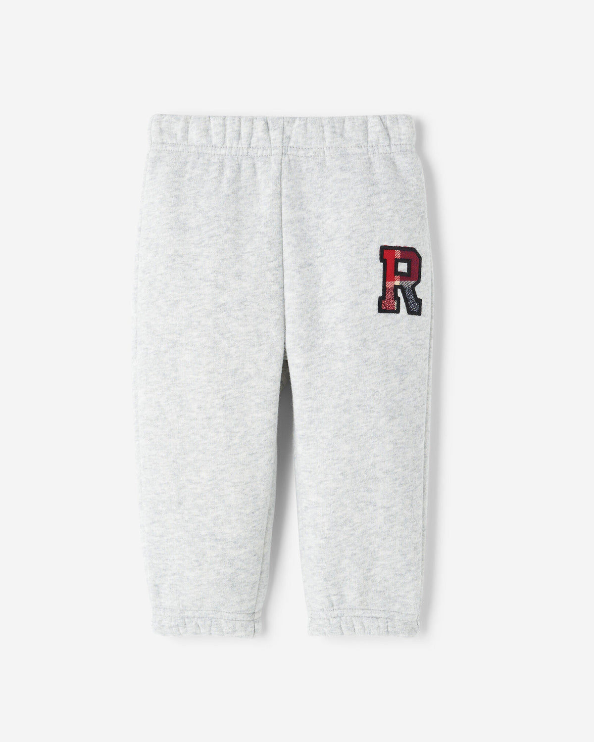 Baby Plaid Applique Sweatpant / ATHLETIC GREY MIX
