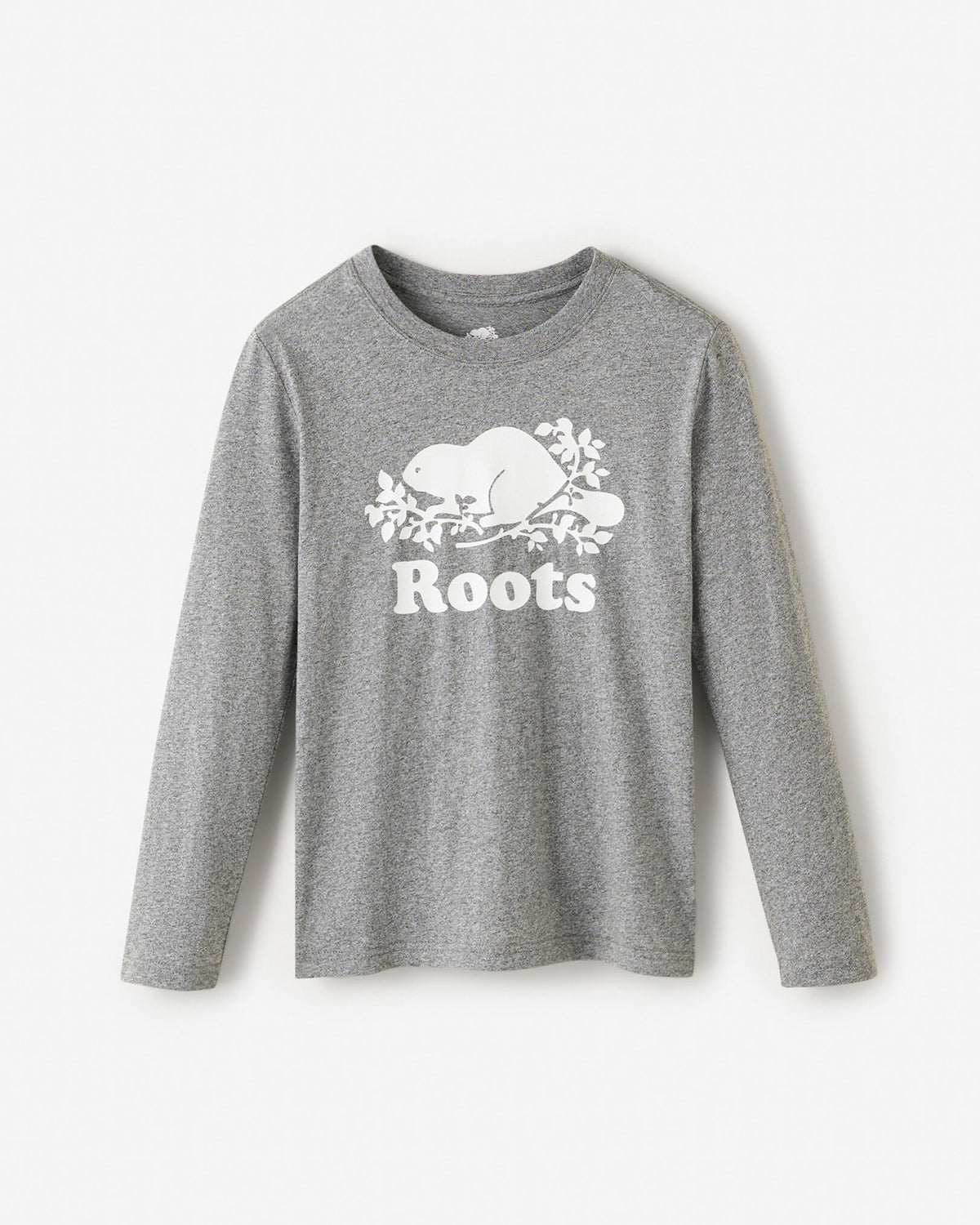 Kids Organic Original Cooper Beaver Long Sleeve T-Shirt / SALT & PEPPER