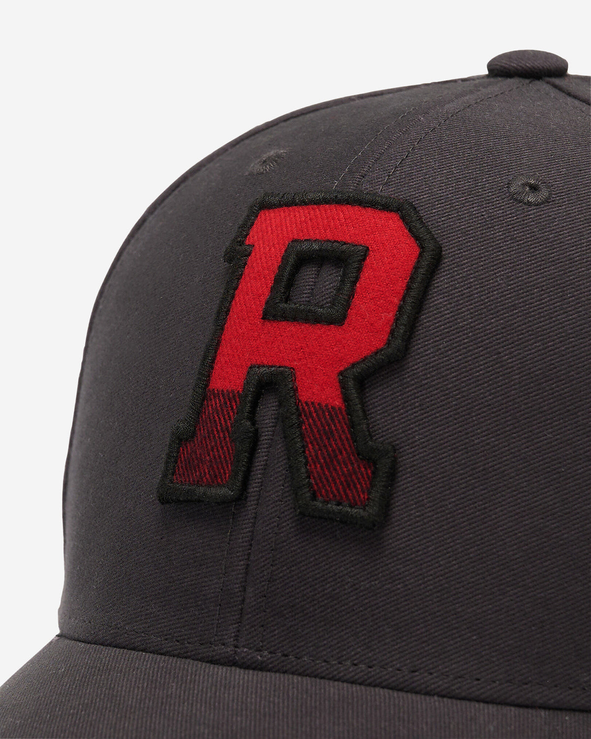 Plaid Baseball Cap / CHARCOAL BLACK