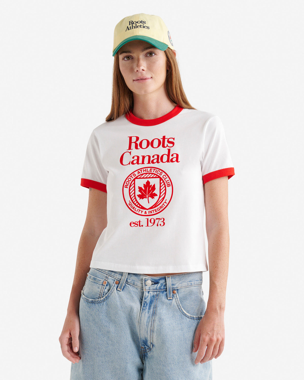 Northern Athletics Ringer T-Shirt / WHITE