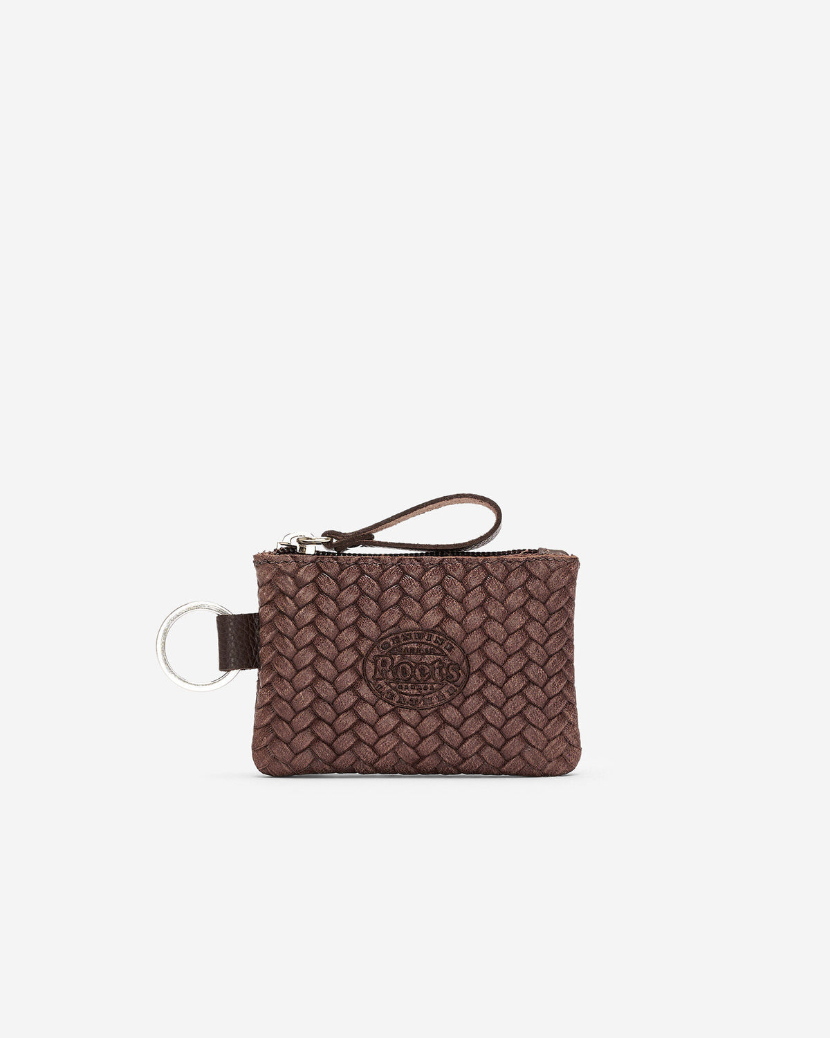 Top Zip Pouch Woven / MOCHA BROWN