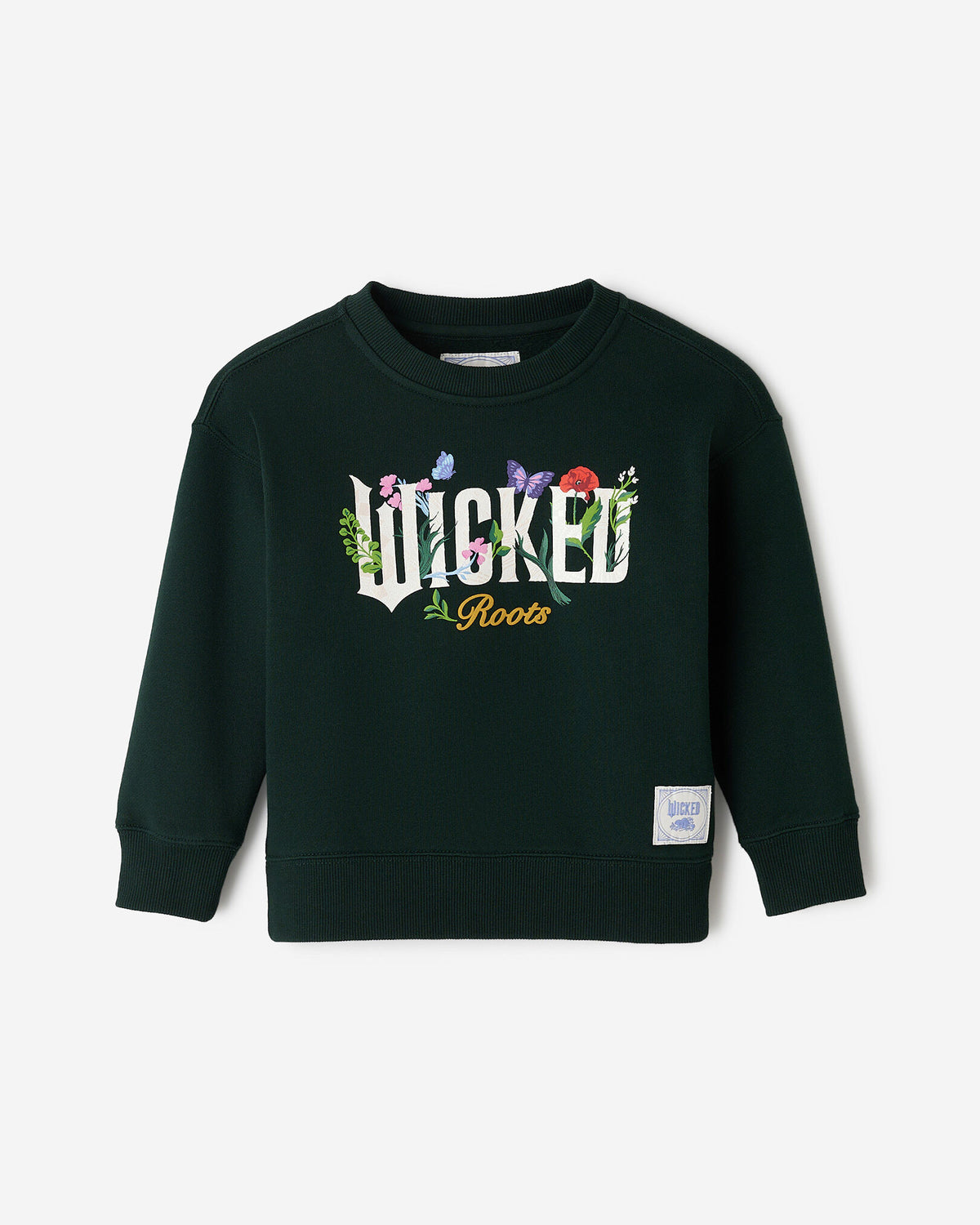 Toddler  X Wicked Floral Crew Sweatshirt / VARSITY GREEN