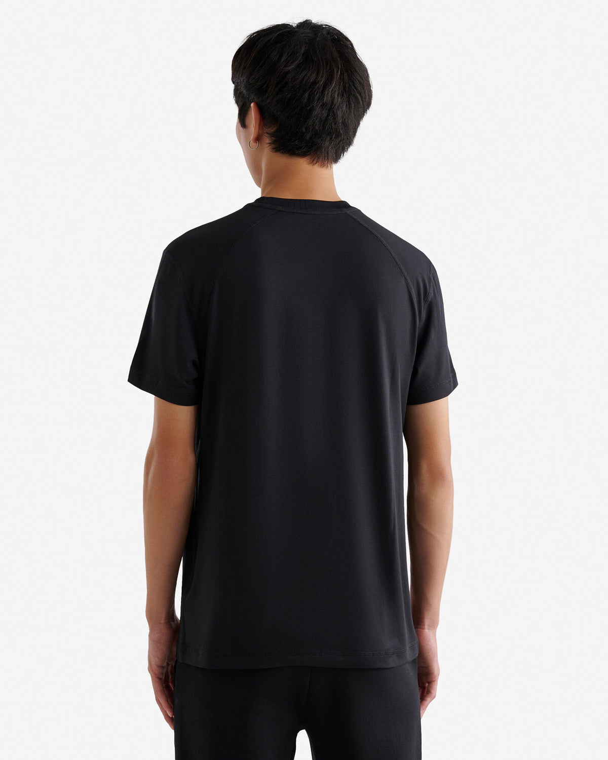 Renew Knit Short Sleeve Top / BLACK