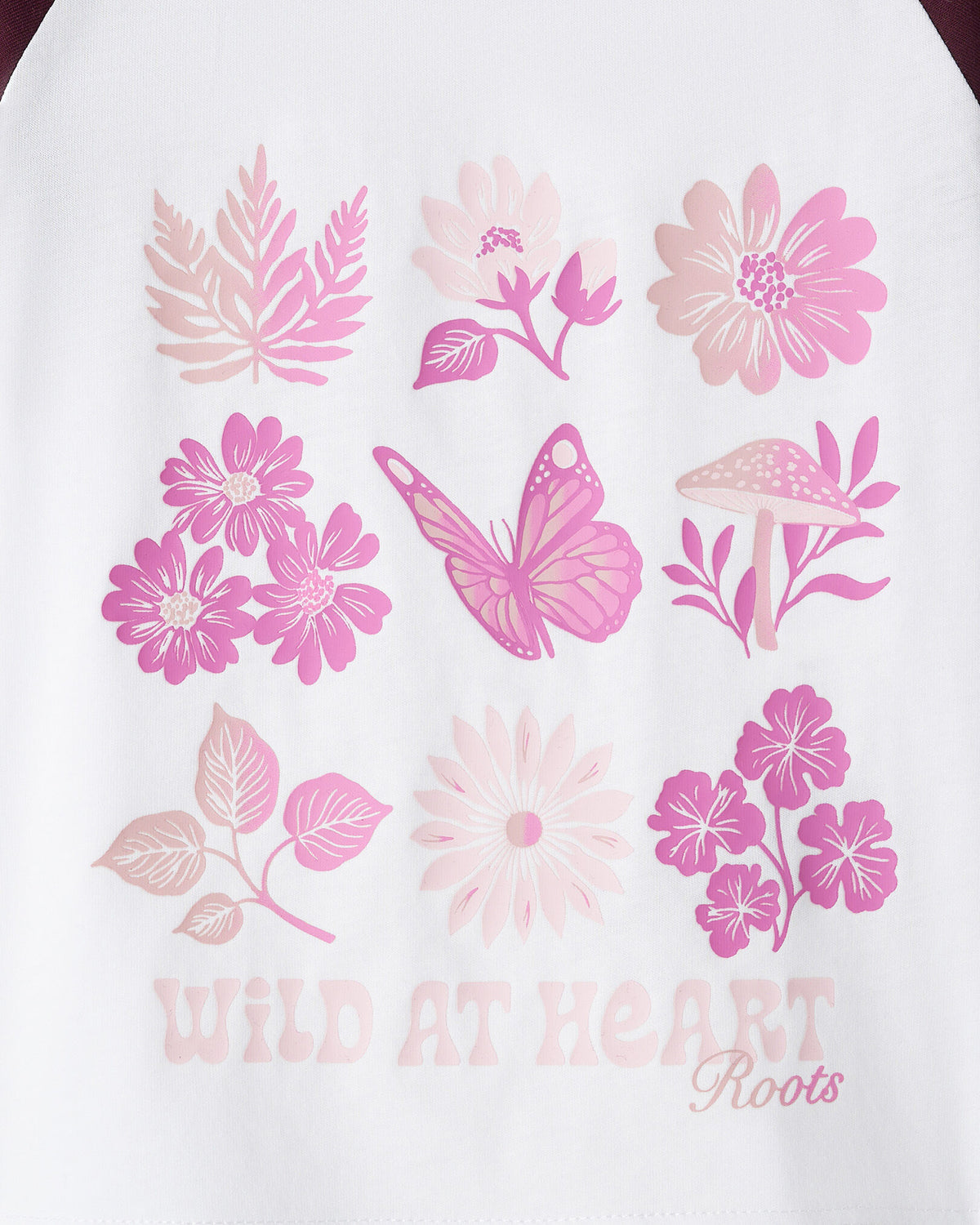 Toddler Girls Olivia Floral T-Shirt / MAROON FIG