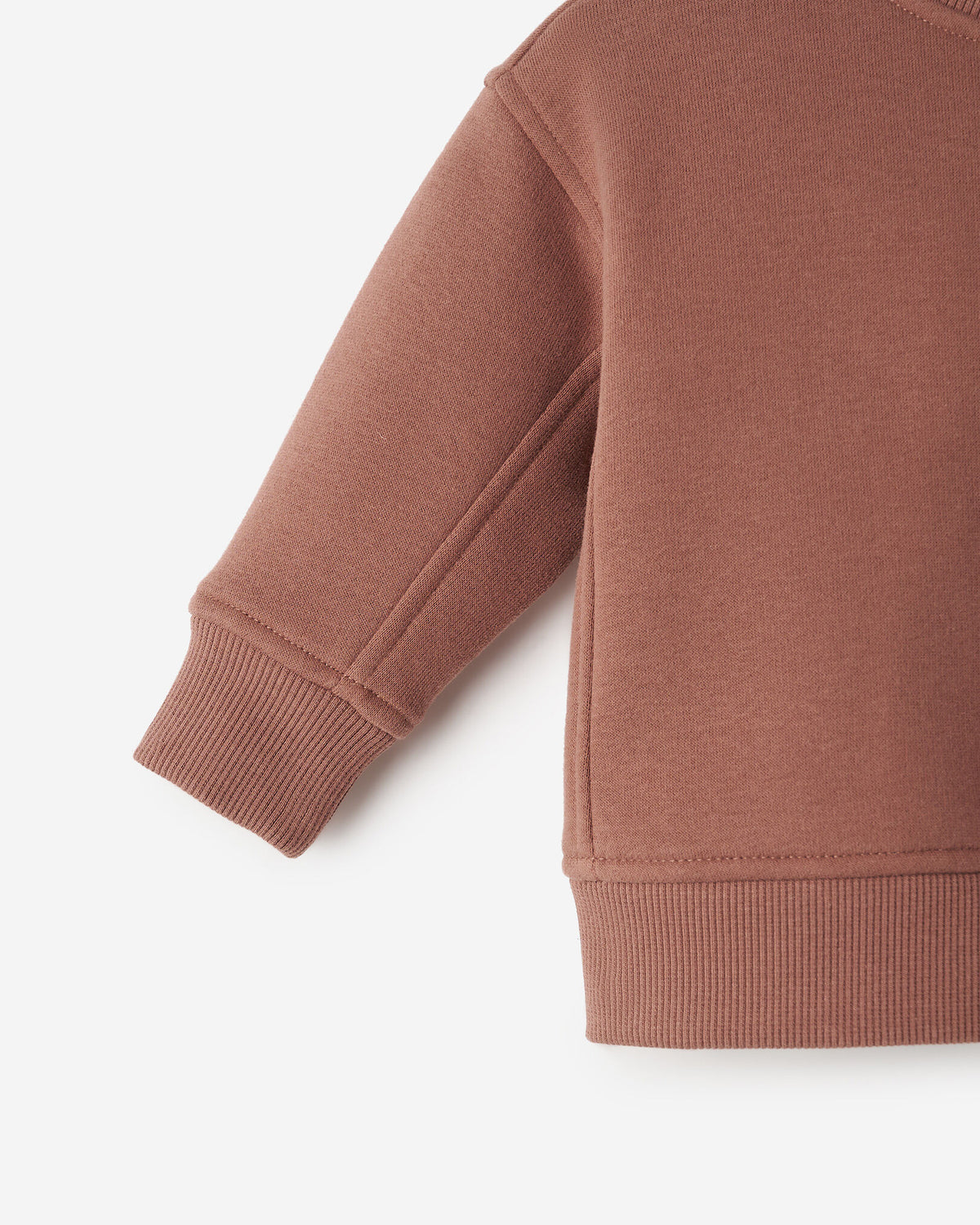 Baby Cloud Crew Sweatshirt / BRICK BROWN