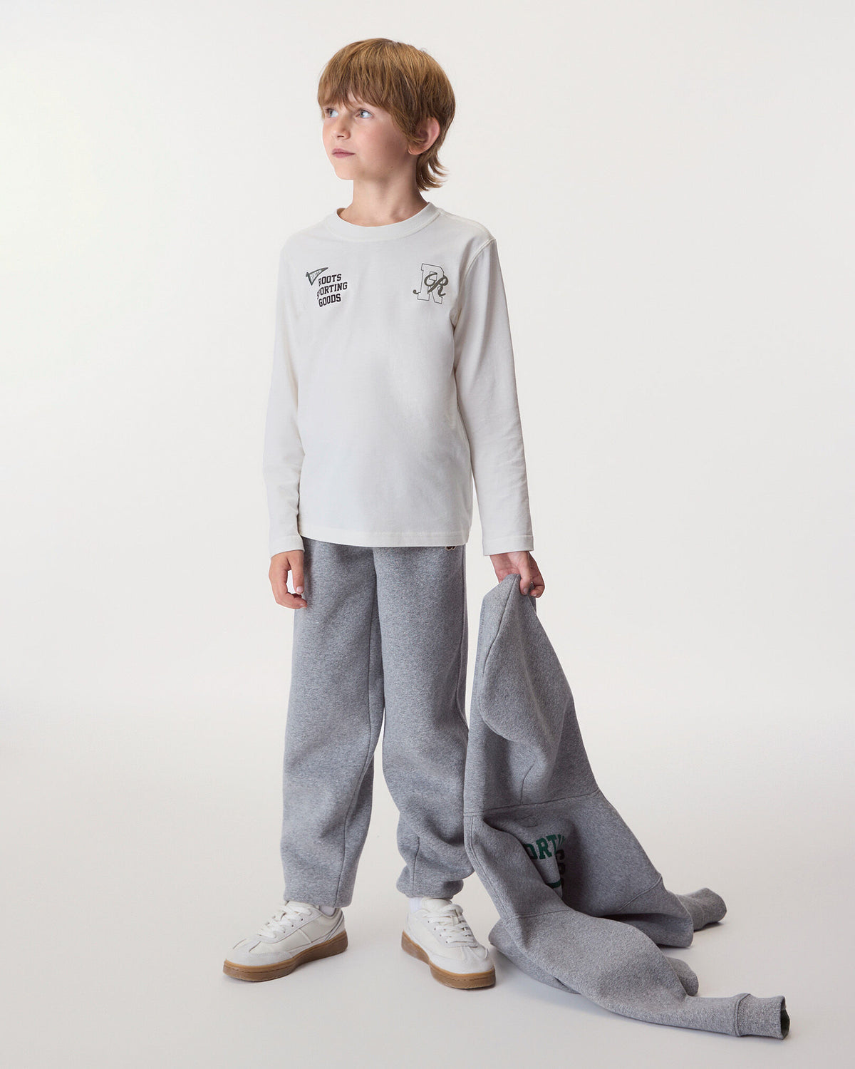 Kids  Academy Long Sleeve T-Shirt / EGRET