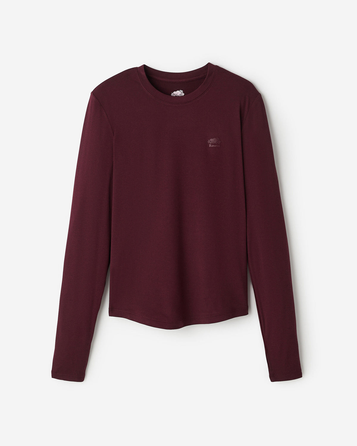 Renew Knit Classic Long Sleeve Top / MAROON FIG MIX