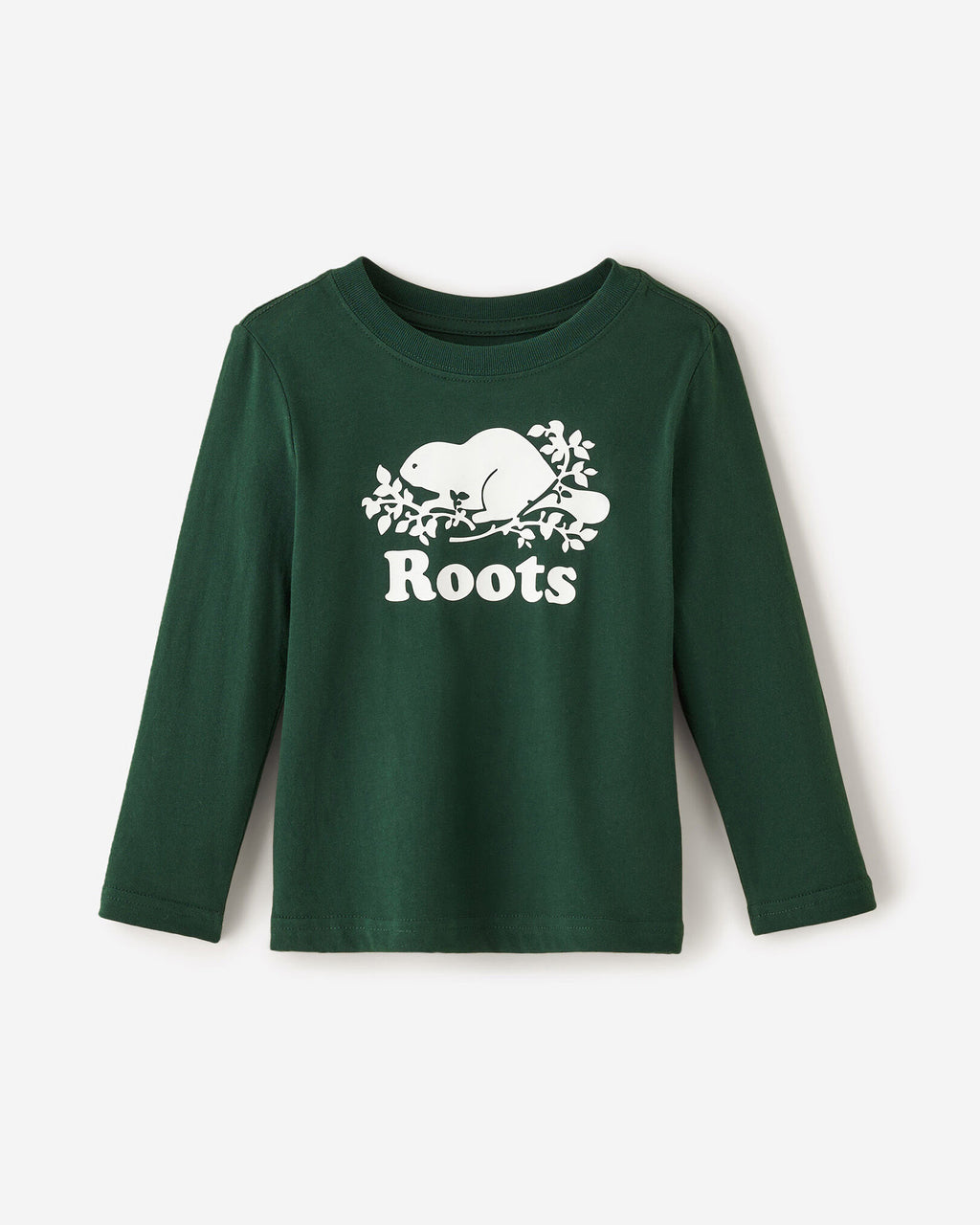Toddler Organic Original Cooper Beaver Long Sleeve T-Shirt / VARSITY GREEN