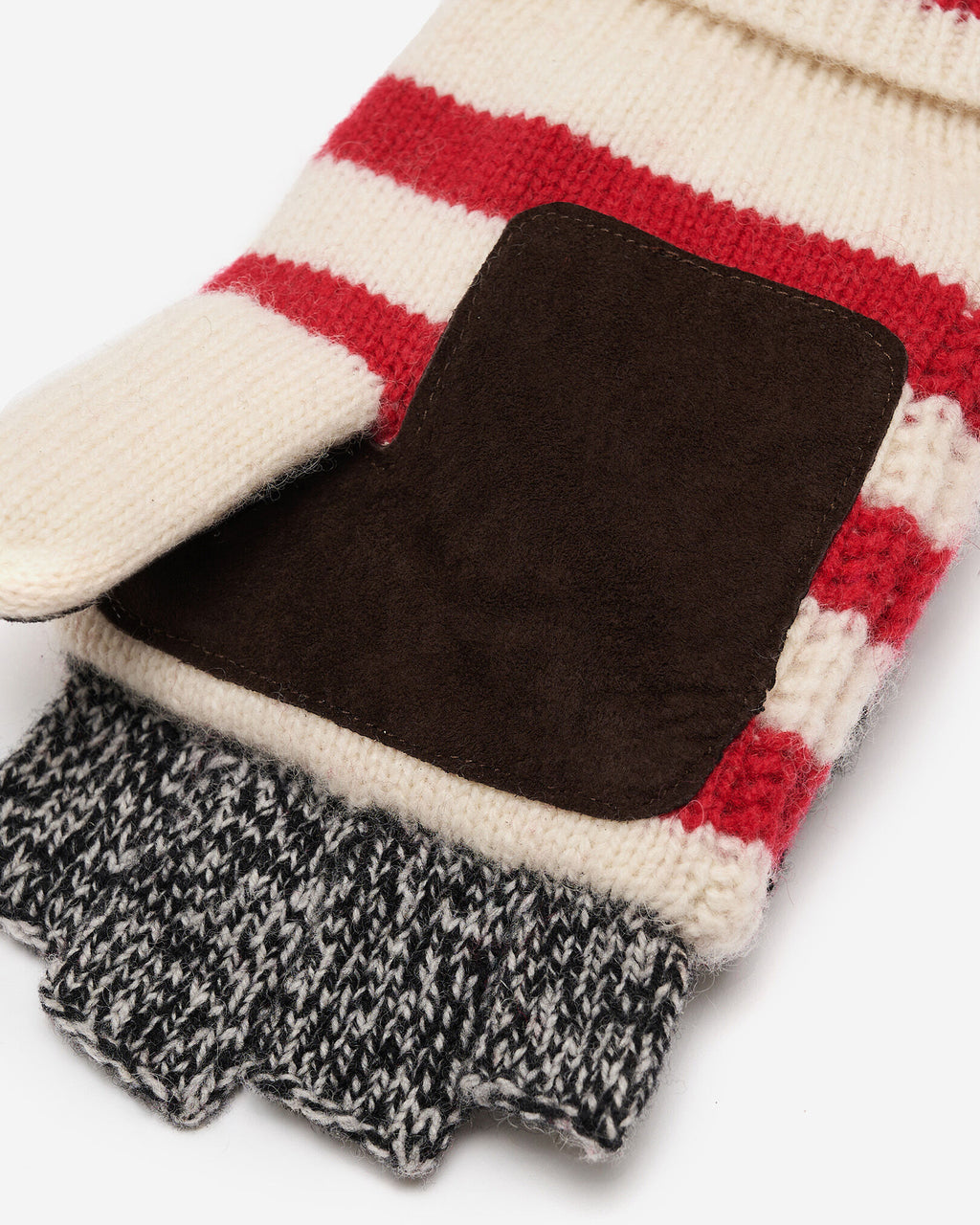 Adult Cabin Waffle Flip Mitt / SALT & PEPPER