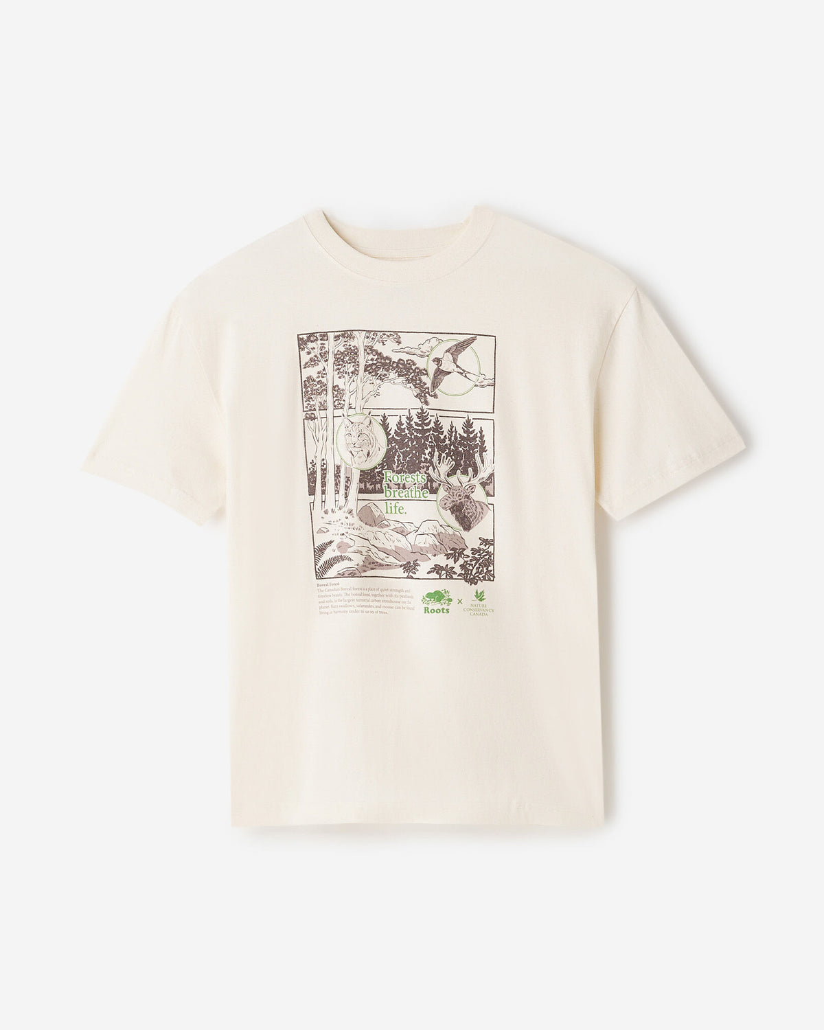 X NCC Earth Month T-Shirt / NATURAL/COCOA BROWN