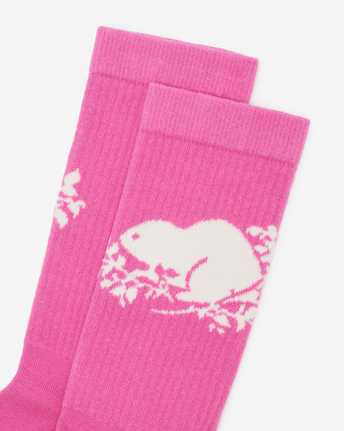 Adult Cooper Beaver Sock / MAGENTA GLOW