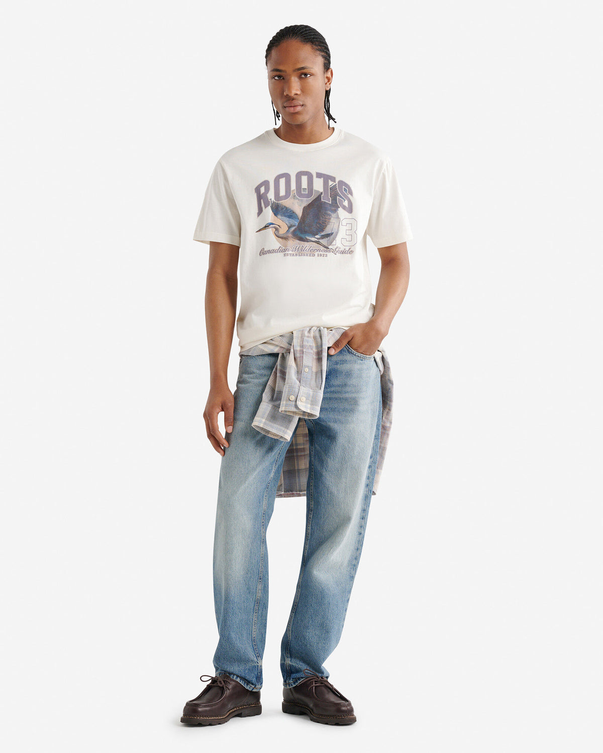 Mens  WildernessT-Shirt / GARDENIA WHITE