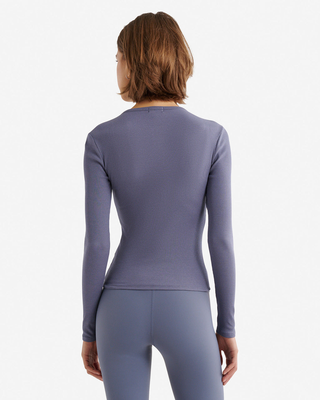 Roam Rib Fitted Long Sleeve Henley / TIDAL BLUE