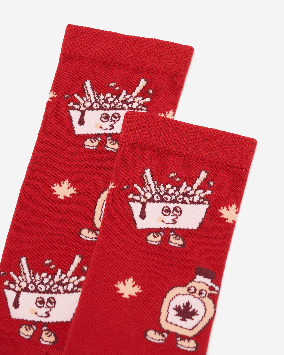 Adult Canadian Foodie Sock / SAGE RED