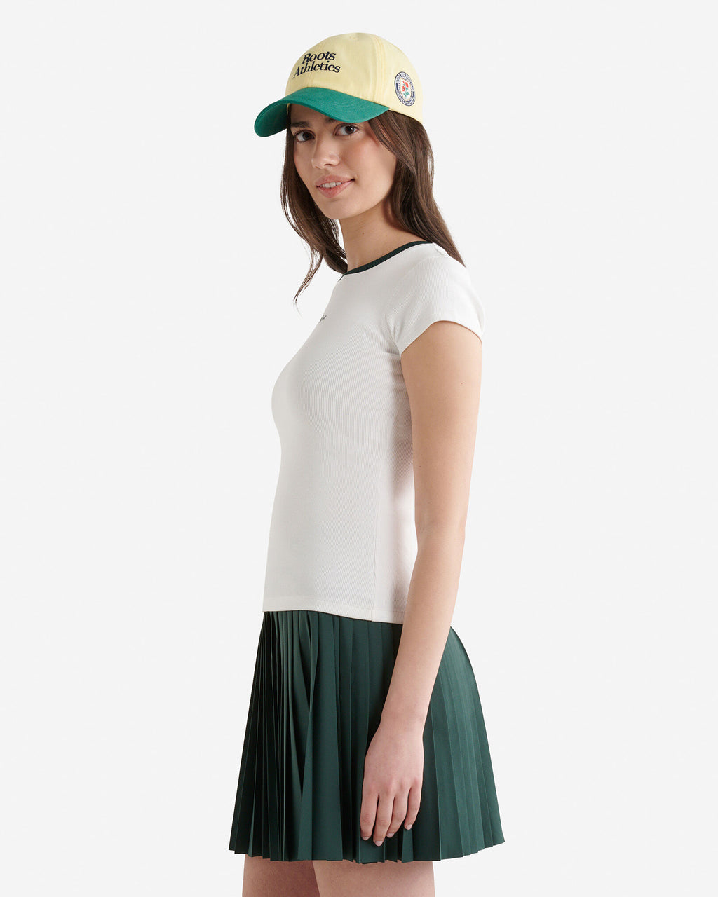 Rib Short Sleeve T-Shirt / WHITE