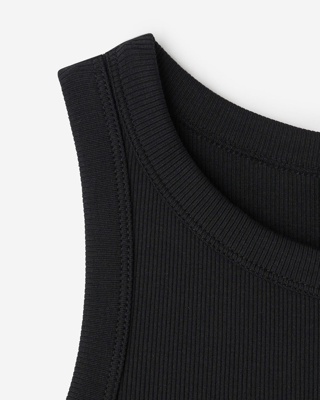 Roam Rib Fitted Tank Top / BLACK