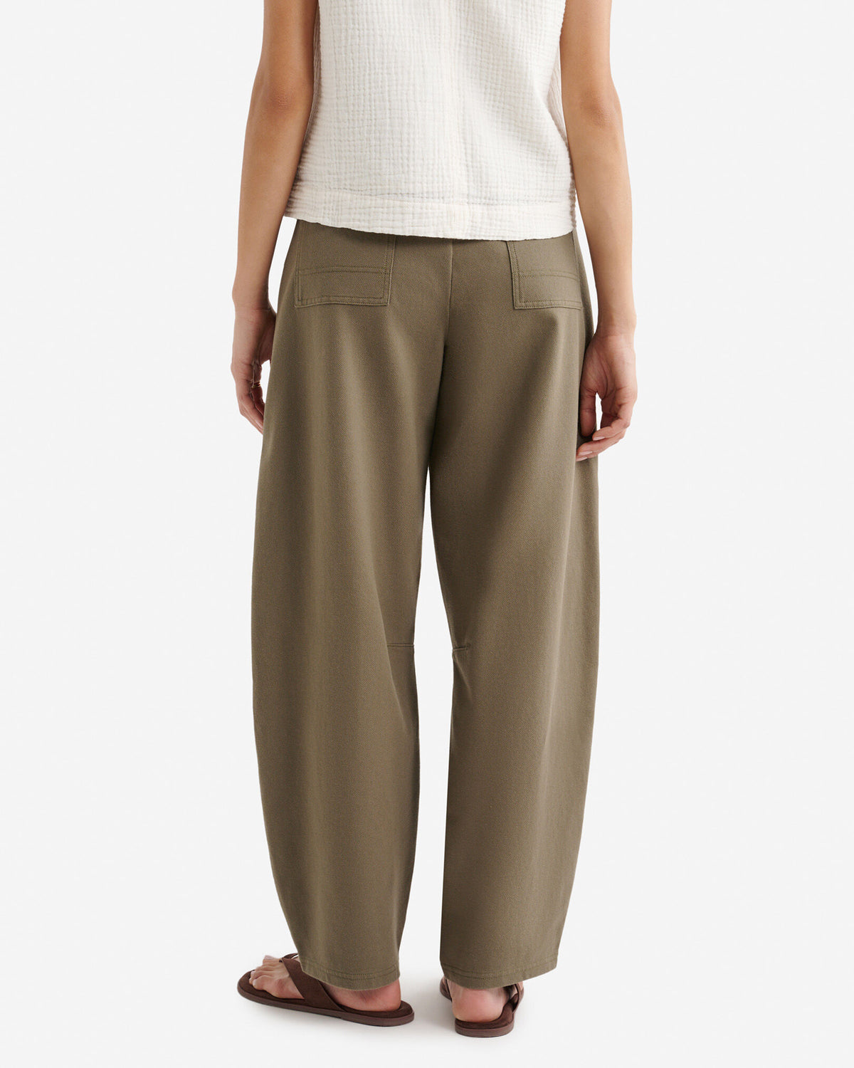 Welland Knit Twill Barrel Pant / KALAMATA