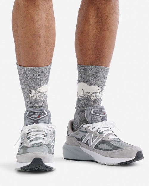 Adult Cooper Beaver Sock / SALT & PEPPER