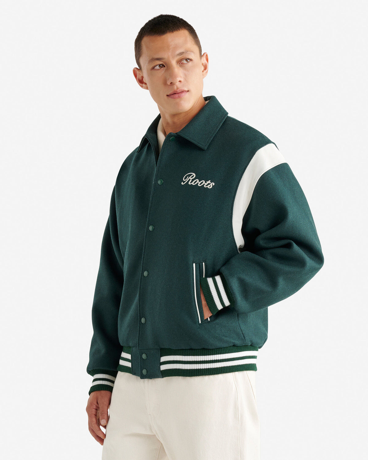 Ramsden Ranger Varsity Jacket / VARSITY GREEN/WHITE