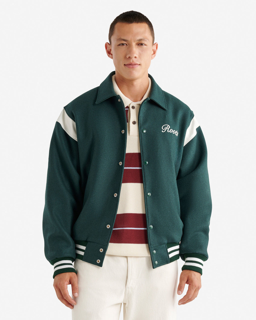 Ramsden Ranger Varsity Jacket / VARSITY GREEN/WHITE