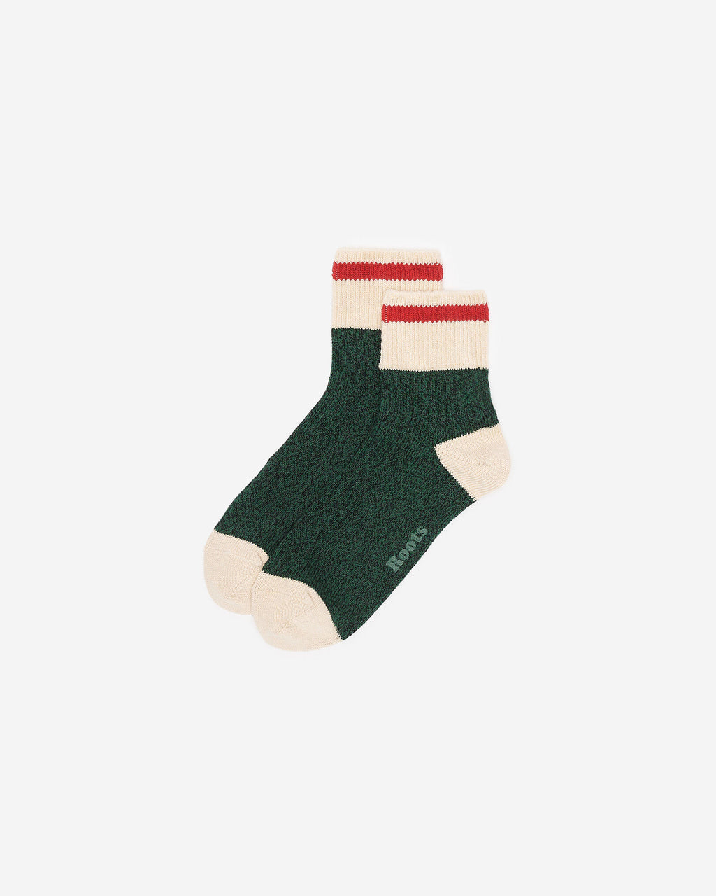 Adult Cotton Cabin Ankle Sock / VARSITY GREEN MIX